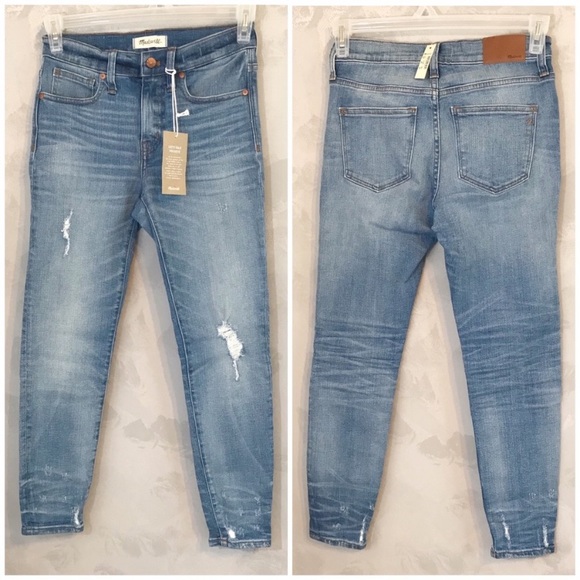 Sold NWT Madewell Petite 9" High-Rise Skinny Jeans - Picture 1 of 13